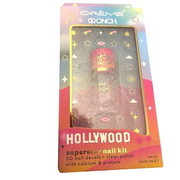 *new* The Crème Shop x Onch® x Hollywood® 50 Nail Decals + Clear Nail Polish - Picture 4 of 7